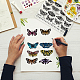 Globleland papillon papillon tampons clairs pour bricolage scrapbooking numéro silicone tampon transparent joints pour la fabrication de cartes photo journal album décoration DIY-WH0371-0024-2