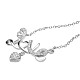 TINYSAND 925 Sterling Silver Cubic Zirconia Love Pendant Necklace TS-N353-S-2