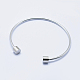 Fabrication de bracelet de manchette en acier inoxydable chirurgical 316 écologique STAS-I078-02P-NR-1