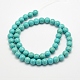 Chapelets de perles en turquoise synthétique X-TURQ-F007-01B-8mm-2