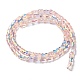 Transparent Electroplate Glass Beads Strands GLAA-Q099-J01-03-2