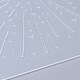 プラスチックエンボスフォルダー  凹凸エンボスステンシル  手工芸品の写真アルバムの装飾のため  星の模様  150x150x2.5~3mm DIY-P007-A04-4