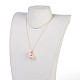 Pendentif en tissu décorations colliers pendentif NJEW-JN02237-05-4