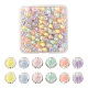 210pcs 6 couleurs perles acryliques transparentes TACR-LS0001-03-1