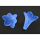 Transparent Frosted Acrylic Flower Beads PL631-3-1-1
