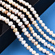 Fili di perle di perle d'acqua dolce coltivate naturali PEAR-N013-03E-2