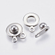 201 Stainless Steel Snap Clasps STAS-F139-082P-2