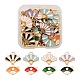 48 pièces 4 couleurs 2 style pendentifs en alliage d'émail de style chinois ENAM-LS0001-40-2