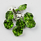 2-Hoyo botones de octágono de acrílico Diamante de imitación de Taiwán BUTT-F016-11.5mm-38-1