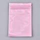 プラスチックジップロックバッグ  再封可能なアルミホイルポーチ  食品保存袋  パールピンク  15x10cm  片側の厚さ：3.9ミル（0.1mm） X-OPP-P002-B05-1