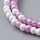 Bracelets extensibles pour enfants en perles de verre BJEW-JB04825-03-4