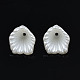Absプラスチックイミテーションパールフラワービーズキャップ  花弁のない  乳白色  12.5x12x9.5mm  穴：1.5mm KY-T023-037-2