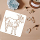 FINGERINSPIRE Goat Stencil for Painting 30x30cm Reusable Goat Pattern Stencil Sheep Drawing Stencil Farm Animal Decoration Stencil for Painting on Paper DIY-WH0172-868-3