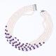 Natürliche Perle fünf abgestuften Halskette NJEW-Q301-01-5