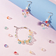 Pandahall elite 160pcs 8 couleurs perles de verre peintes par pulvérisation transparentes bicolores GLAA-PH0002-40-4