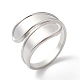 304 anillo de puño abierto en forma de lágrima de acero inoxidable para mujer RJEW-K245-37P-3