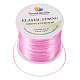 JEWELEADER About 65 Yards Shiny Elastic Wire Stretch 0.8mm Polyester String Cord Crafting DIY Thread for Bracelets Gemstone Jewelry Making Beading Craft Sewing - Pink Color EW-PH0001-0.8mm-01D-2