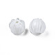手作りランプワークビーズ  花  ホワイト  10~11x11.5~12.5mm  穴：1.2mm LAMP-T016-11M-4