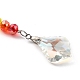 Chakra Leaf Crystal Suncatcher Dowsing Pendulum Pendants PALLOY-JF00461-01-5