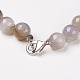 Natural Dyed Agate Beads Necklaces NJEW-F139-8mm-02-3