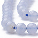 Brins de perles naturelles de calcédoine bleue G-R193-02-8mm-2