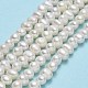 Fili di perle di perle d'acqua dolce coltivate naturali PEAR-F018-05-01-2