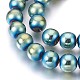 Electroplate Non-Magnetic Synthetic Hematite Beads Strands G-F585-C-12mm-2