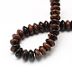 Rondelle Natural Mahogany Obsidian Beads Strands G-R309-12-2