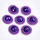 発泡スチロールカボション  スパンコール/スパンコール付き  不織布とオーガンジー  帽子  青紫色  45~47x15~17mm、約100個/袋 KY-T007-07G-1