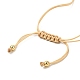 女性のための天然真珠とカウリーシェルの編みこみビーズブレスレット  ゴールドカラー  淡いチソウ  内径：1-3/4~3-7/8インチ（4.5~9.9cm） BJEW-JB07063-5