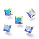 Cubic Zirconia Pointed Back Cabochons ZIRC-H108-09C-001AB-2