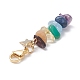 7 Chakra Natural Mixed Gemstone Chip Pendant Decorations HJEW-JM01024-4