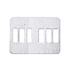 財布作り用品用のワドーン合金ツイストロッククラスプ  鉄パーツ  長方形  ライトゴールド  1.2~2.1x3.1~3.9x0.03~3cm  内径：0.9x2.65のCM DIY-WR0001-29-6