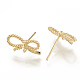 Brass Stud Earrings KK-S341-86-2
