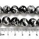 Chapelets de perles perles en agate noire naturelle G-C077-12mm-3B-3