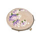 Shegraceコーデュロイ女性イブニングバッグ  刺繍ミルクの綿の花  合金の花の財布のフレームハンドル  合金ツイストカーブチェーン  ミスティローズ  210mm JBG008B-01-3