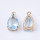 Transparent Glass Charms X-GLAA-T007-11C-2