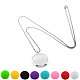304 Stainless Steel Diffuser Locket Pendant Necklaces STAS-S061-N131-2