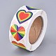 Heart Shaped Stickers Roll X-DIY-K027-A06-1