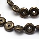 Donut Natural Pyrite Beads Strands G-L307-01-2