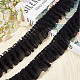 GORGECRAFT 11 Yards Black Double-Layer Pleated Chiffon Lace Trim 5cm Wide 2-Layer Gathered Ruffle Trim Edging Tulle Trimmings Fabric Ribbon for Home DIY Sewing Crafts Costume Pillowcase Embellishments OCOR-GF0002-14C-4