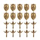 Cruz del rosario y el centro establece para collar de abalorios de rosario PALLOY-MSMC009-04AG-NF-1