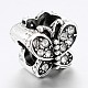 Large Hole Butterfly Alloy Rhinestone Beads MPDL-L011-01-2