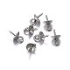 201 Stainless Steel Cup Pearl Peg Bails Pin Pendants STAS-O107-17P-3
