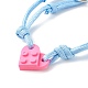 Polyester & Spandex Cord Bracelet Sets BJEW-JB06367-03-4