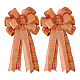 CHGCRAFT 2Pcs Thanksgiving Fall Wreath Bow Orange Buffalo Plaid Gift Bow Tree Topper Bow for Thanksgiving Home Indoor Outdoor Decoration Wreath Ornament Supplies DIY-CA0004-32-1