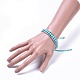 (Jewelry Parties Factory Sale)Adjustable Synthetic Turquoise Braided Bead Bracelets BJEW-JB04387-07-4