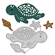 Troqueles de corte de metal de tortuga marina globleland DIY-WH0263-0132-1