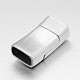 Rectangle 304 Stainless Steel Magnetic Necklace Clasps STAS-N065-35A-2