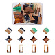 Cheriswelry 12Pcs 6 Styles Transparent Resin & Walnut Wood Pendants RESI-CW0001-14-1